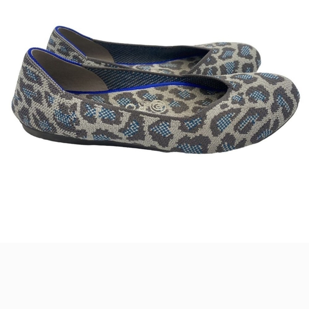 Rothy's Gray and Blue Flats Sleek Comfort